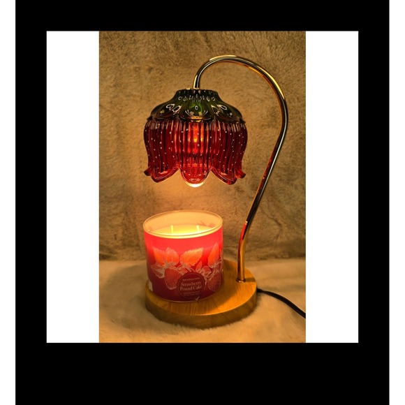 Strawberry Shortcake Candle Warmer Lamp Glass Shade Wax Melt Burner Timer NIB - Picture 2 of 8